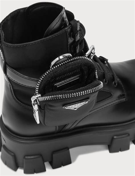 prada boot pouch replacement|prada black chunky combat boots.